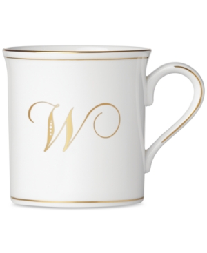 Lenox Federal Gold Monogram Mug Script Letters