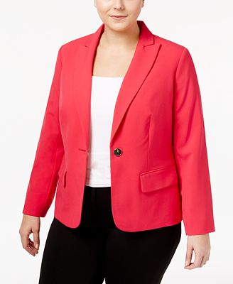 lapel klein blazer calvin peak plus