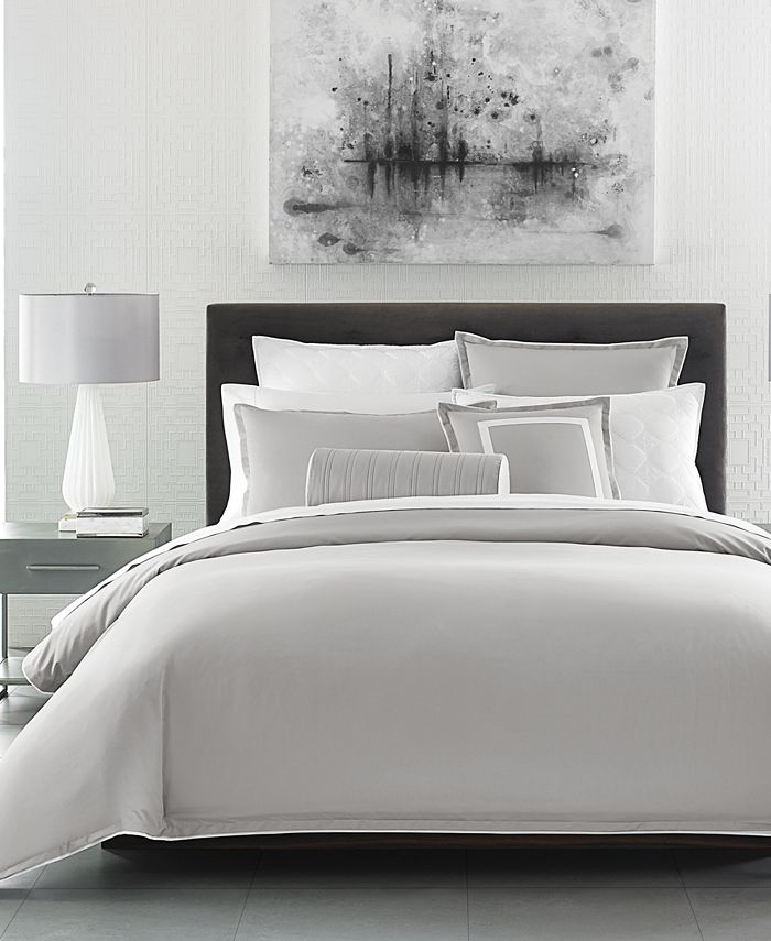 Hotel Collection CLOSEOUT! Contrast Flange Full/Queen Duvet Cover