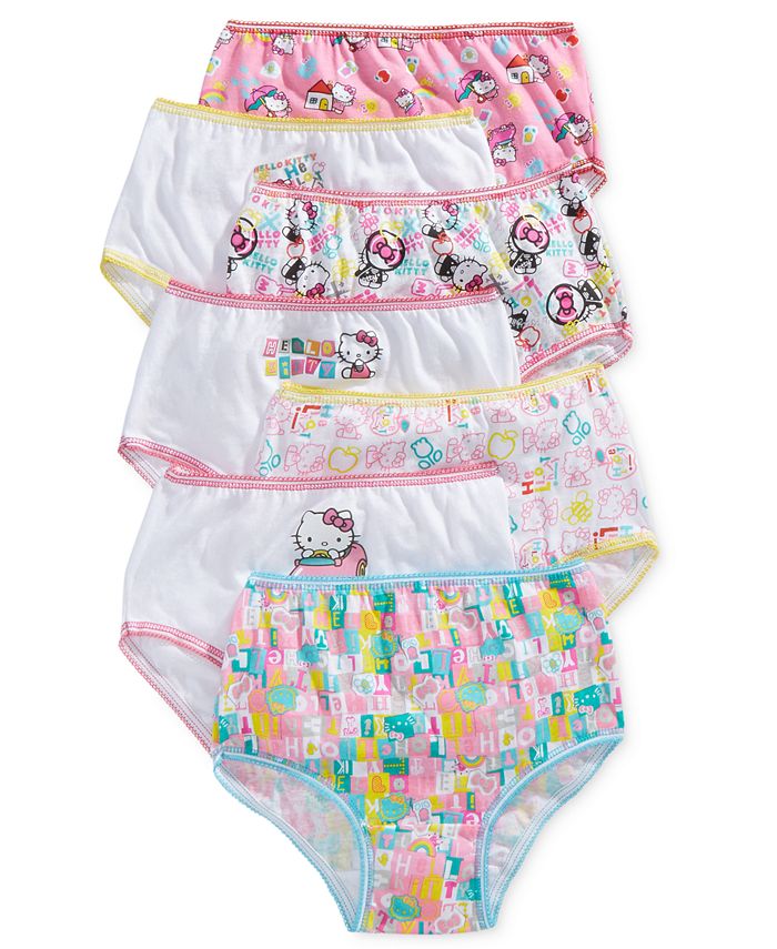 Handcraft Little Girls' Hello Kitty Underwear (Pack of 7), Multi, 4 :  : Fashion