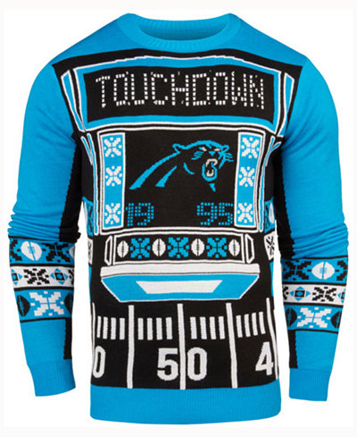 Forever Collectibles Men's Carolina Panthers Light Up Ugly Crew Neck Sweater