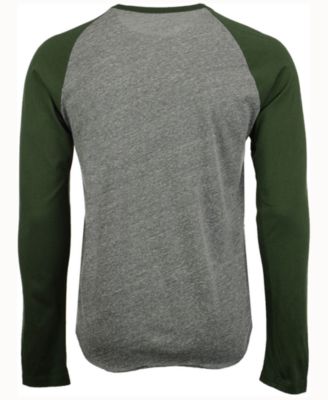 Retro Brand Men's Hartford Whalers Sticks Raglan Long Sleeve T-Shirt