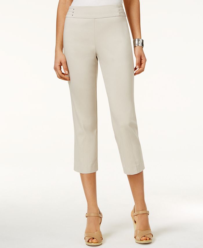 JM Collection Petite Tummy-Control Pull-On Ankle Pants, Created for Macy's  - ShopStyle
