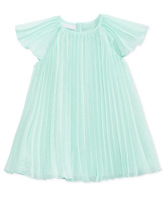 First Impressions Flutter-Sleeve Pleated Dress, Baby Girls (0-24 months ...