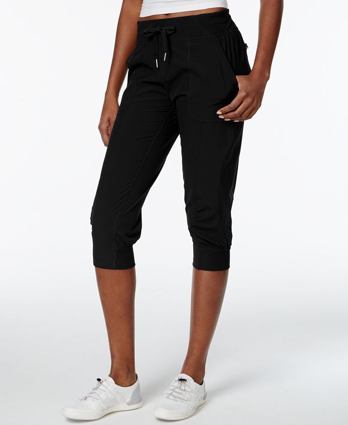 Calvin Klein Commuter Active Strech Woven Cropped Pants - Macy\'s