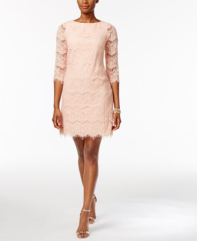 Jessica Howard Lace Illusion Sheath Dress
