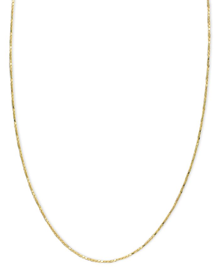 Macy's 14k Gold Necklace, 1620" Diamond Cut Box Chain (5/8mm
