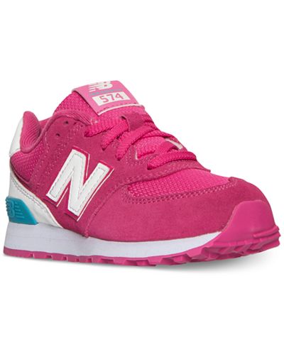 New Balance Girls' 574 High Visibility Casual Sneakers