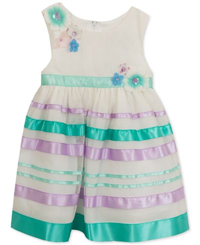 Rare Editions Satin-Ribbon Party Dress, Toddler & Little Girls (2T-6X)