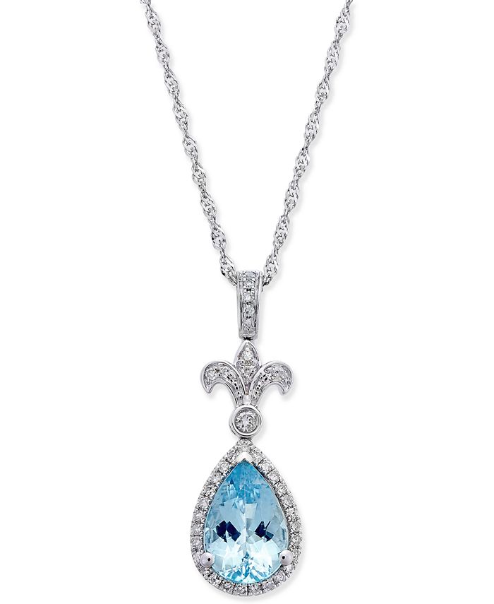 Macy's aquamarine sale jewelry