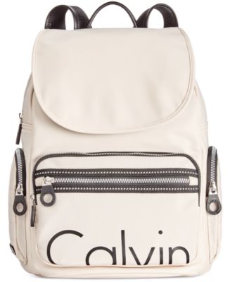 Calvin Klein Nylon Signature Backpack - Macy's