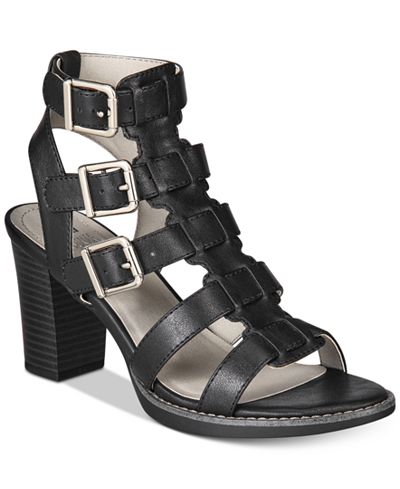 White Mountain Gemmy Block-Heel Dress Sandals