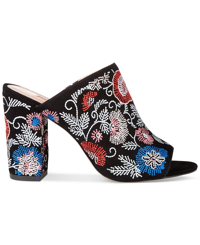 Avec Les Filles Margaux Embroidered Block-Heel Slides & Reviews - Shoes ...