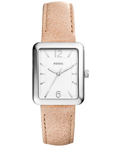 Buy Fossil ES4243 Atwater Three-Hand Leather Watch Online in
