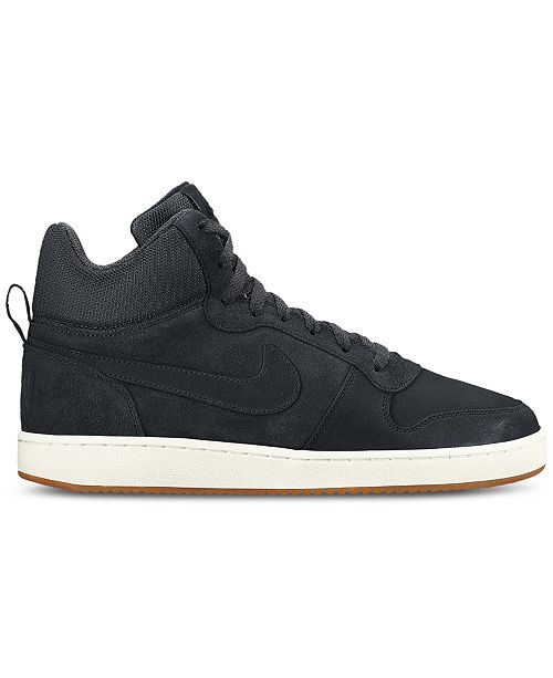 Nike Men S Court Borough Mid Premium Casual Sneakers From Finish