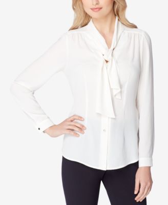 Tahari ASL - Tie-Neck Blouse