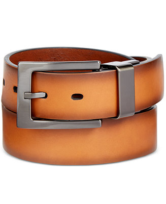 Alfani Men's Faux-Leather Cut-Edge Reversible Belt, Created for Macy's ...