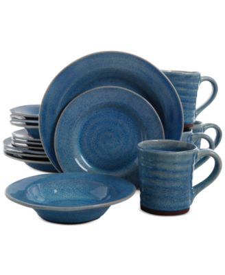 Gibson - Mariani Blue 16-Piece Dinnerware Set