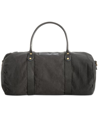 Cathy's Concepts Personalized Black Canvas & Leather Duffle Bag