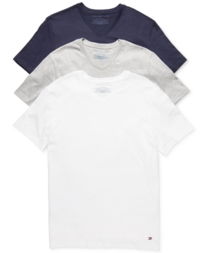 Tommy Hilfiger Men's Classic V Neck 3 Pack Undershirts 09TVN01