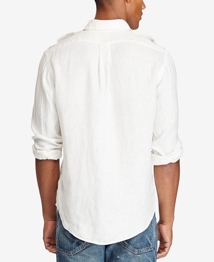 Polo Ralph Lauren Men's Linen Utility Shirt - Macy's