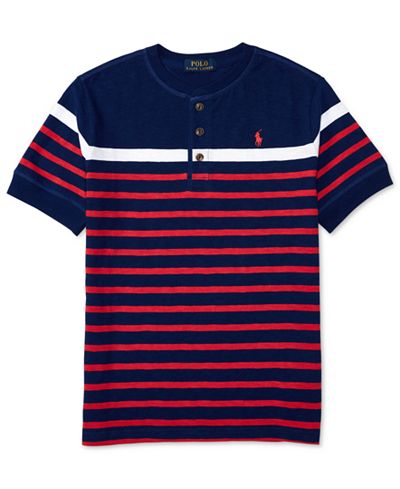 Ralph Lauren Cotton Jersey Henley T Shirt Big Boys 8 20