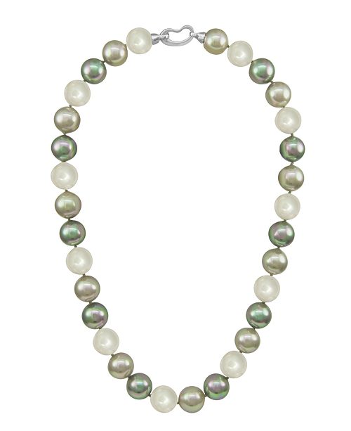 Majorica Pearl Necklace Sterling Silver Multicolor Organic Man Made Pearls Reviews Necklaces Jewelry Watches Macy S
