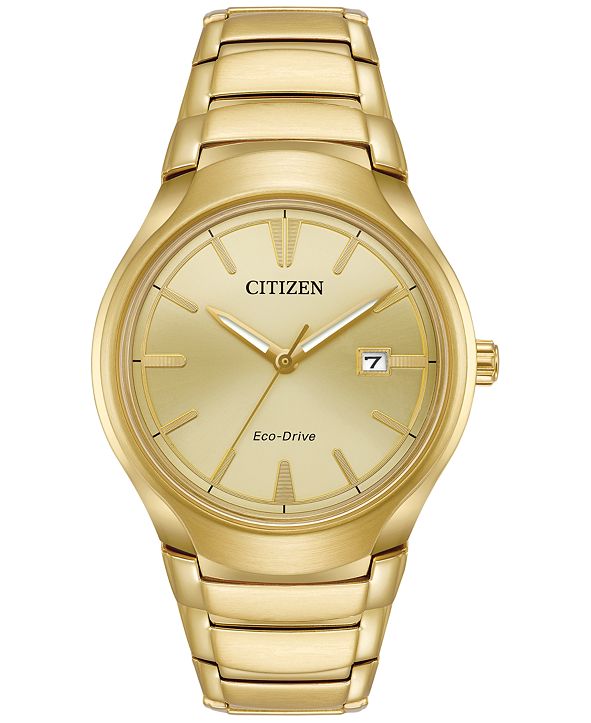 citizen watch men's gold tone stainless steel bracelet