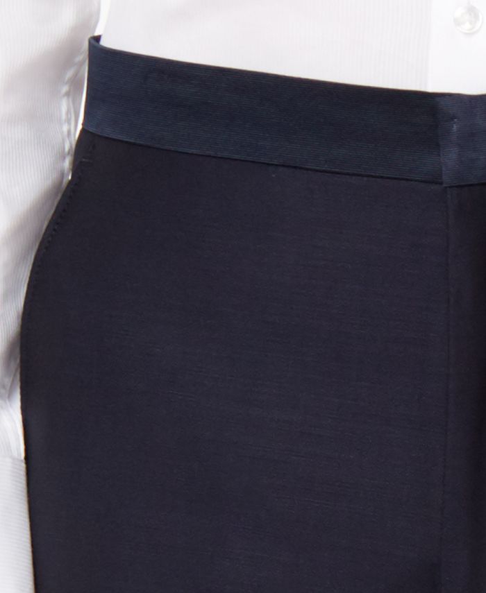 Ryan Seacrest Distinction Navy Modern-Fit Tuxedo Pants - Macy's