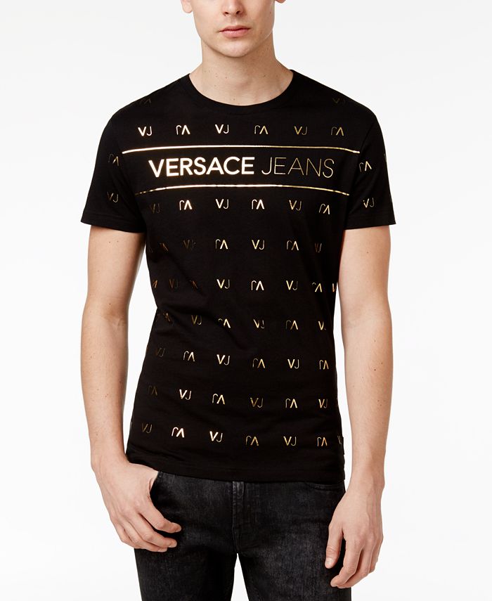Versace Men's Graphic Print Cotton T-Shirt & Reviews - T-Shirts - Men ...