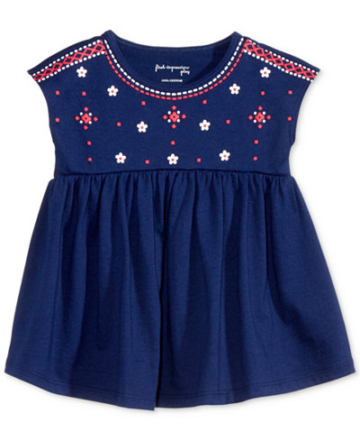 First Impressions Dolman-Sleeve Cotton Babydoll Tunic, Baby Girls (0-24 months), Only at Macy's