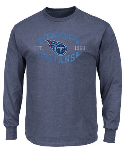 Profile Men's Tennessee Titans Print Logo Long Sleeve Big & Tall T-Shirt