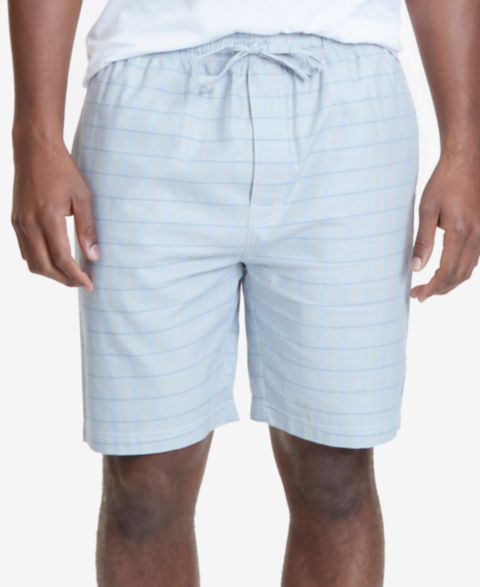 Пижамные шорты Windowpane для мужчин, хлопок — Nautica, цвет: Натуральный серый