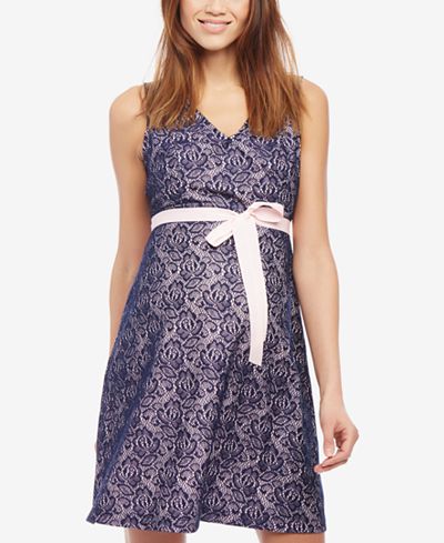 Motherhood Maternity Lace Fit & Flare Dress
