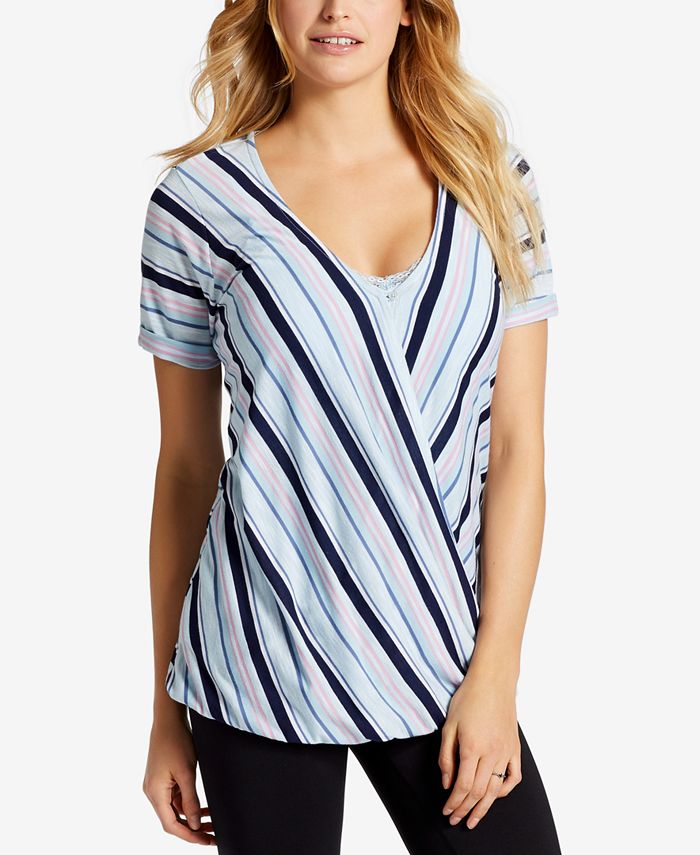 Jessica Simpson Maternity Striped Ruched Top - Macy's  Jessica simpson  maternity, Maternity tops, Maternity clothes