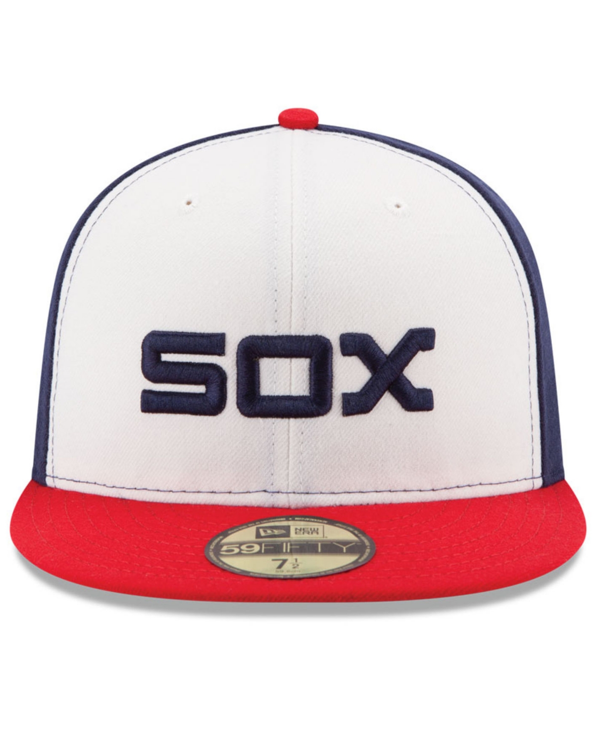 Shop New Era Chicago White Sox Authentic Collection 59fifty Cap In Black,white,red