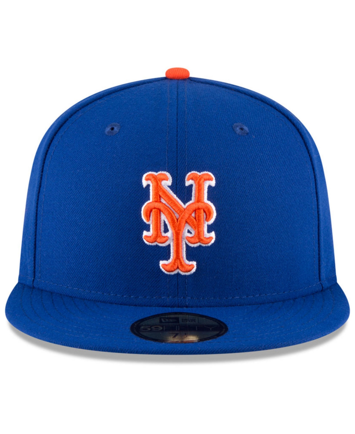 Shop New Era New York Mets Authentic Collection 59fifty Fitted Cap In Light Royal,orange