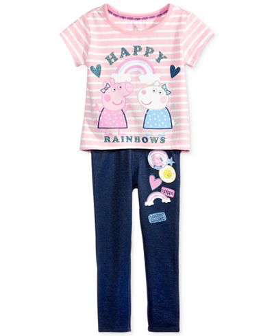 Nickelodeon's Peppa Pig 2-Pc. Graphic-Print T-Shirt & Leggings Set, Toddler & Little Girls (2T-6X)