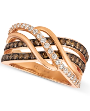 image of Le Vian Chocolatier Diamond Twist Ring (1 ct. t.w.) in 14k Rose Gold