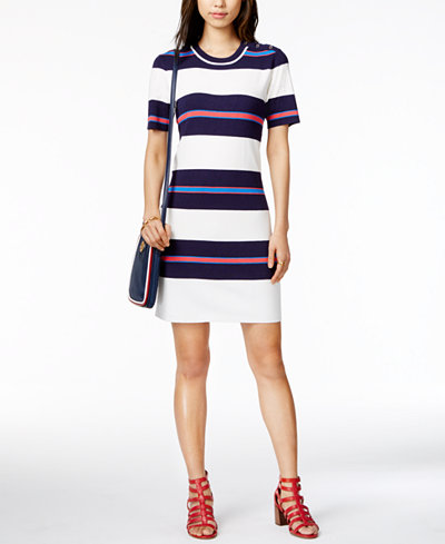 Tommy Hilfiger Striped Sweater Dress, Only at Macy's