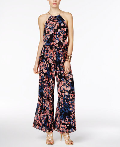 Thalia Sodi Floral-Print Halter Jumpsuit, Only at Macy's