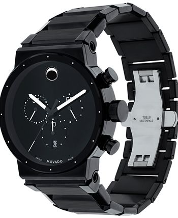 Movado Men s Swiss Chronograph Sapphire Synergy Black PVD