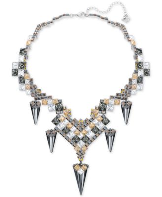 Swarovski - Goddess Silver-Tone Jagged Crystal Drama Necklace