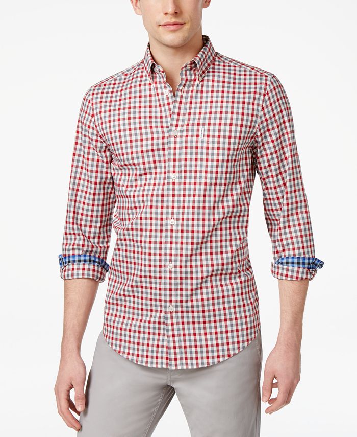 Ben Sherman Men's Button-Down Plaid Shirt - Macy's