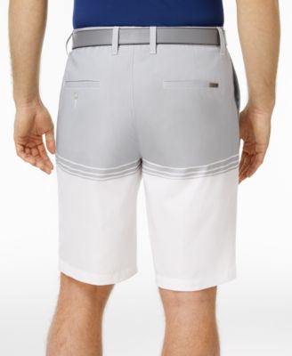 Greg Norman Men's Two Tone Stretch Belt, 42, Grey And White