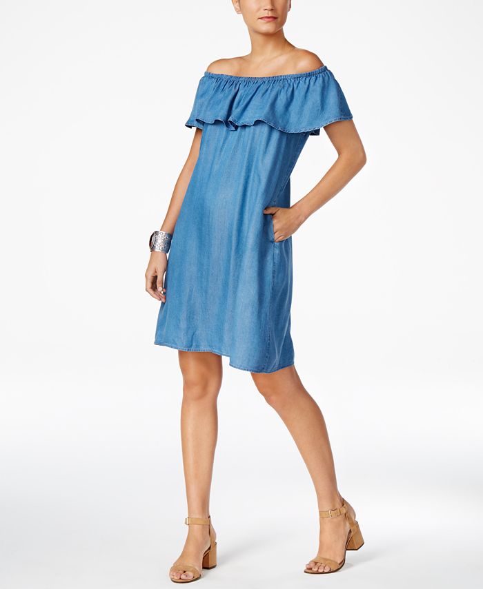 Macy's jean online dress