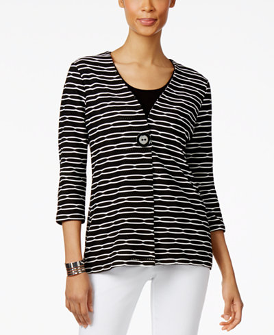 JM Collection Petite Single-Button Jacket, Only at Macy's