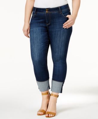 Cuffed Straight-Leg Jeans 