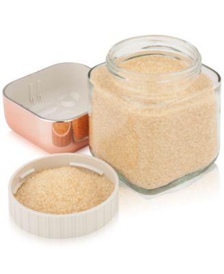 Honey Can Do 3-Pc. Glass & Copper Canister Set