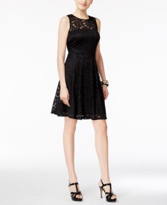 Thalia Sodi Lace Fit & Flare Dress, Created for Macy's - Macy's